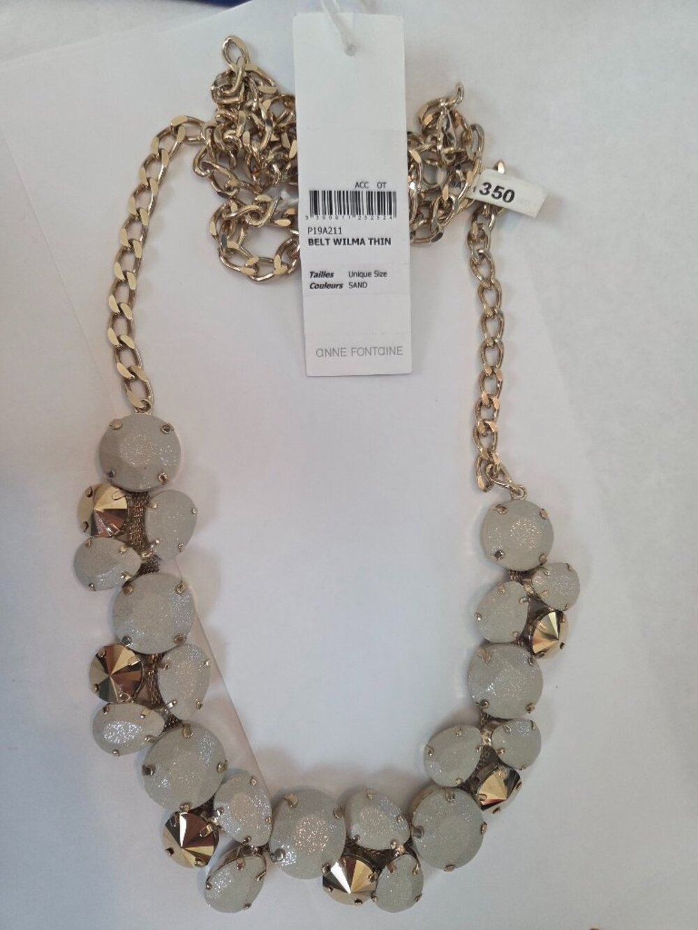 NWT Anne Fountaine "Wilma Thin" Jeweled Belt from 2019 Collection - Magnifique!